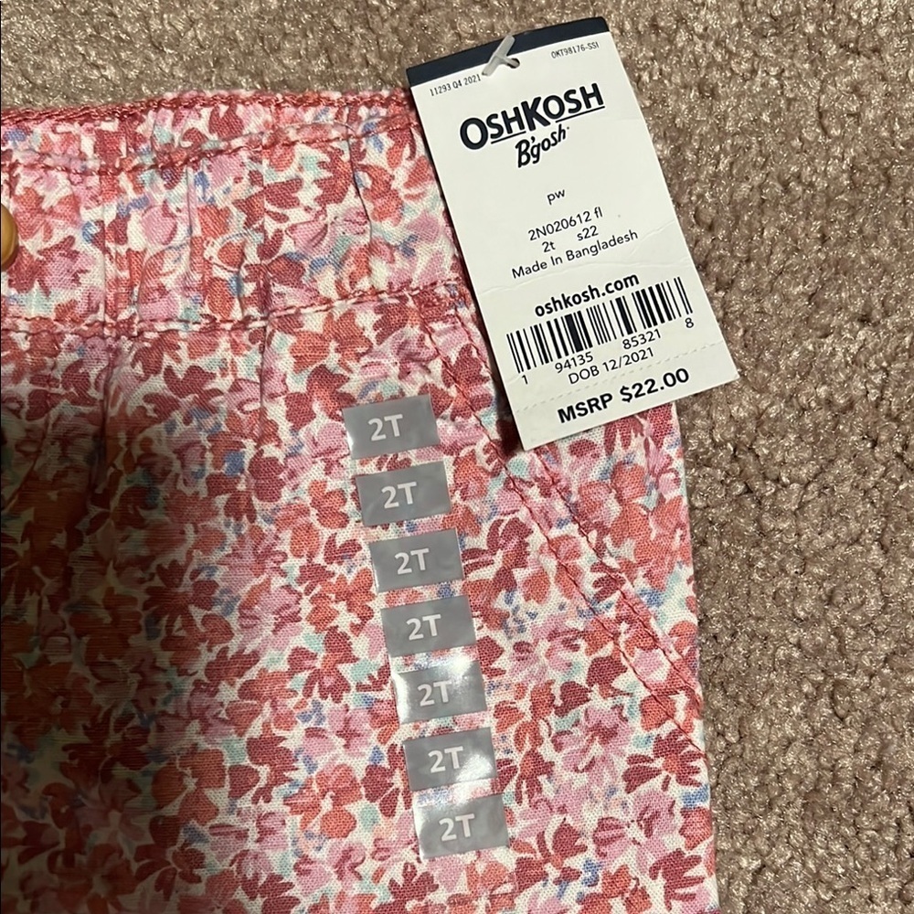 OshKosh B'gosh Pink Floral Shorts - Picture 3 of 4
